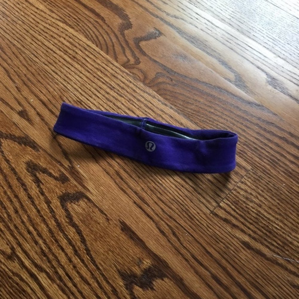 LULULEMON Royal Purple Reflective Logo Headband